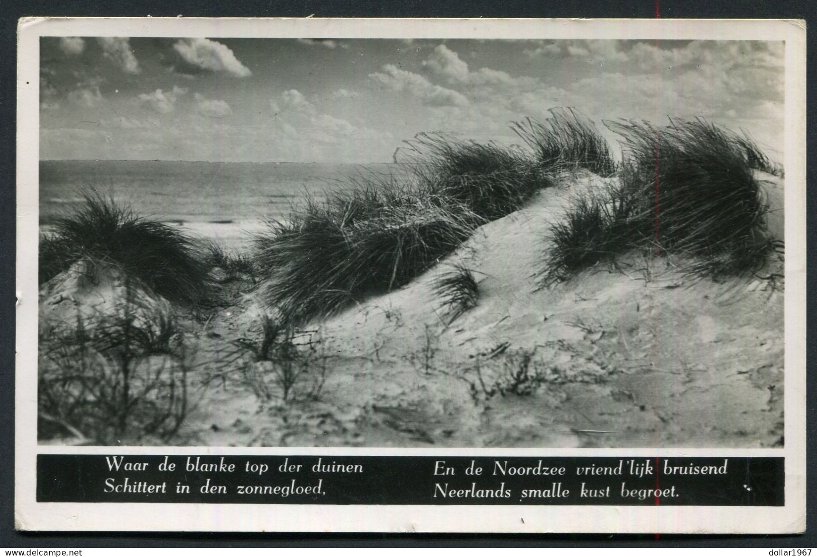 En De Noordzee Lijk Bruisend Neerlands Smalle Kust Begroet . 1954  -   Used - 2 Scans For Originalscan !! - Sonstige & Ohne Zuordnung