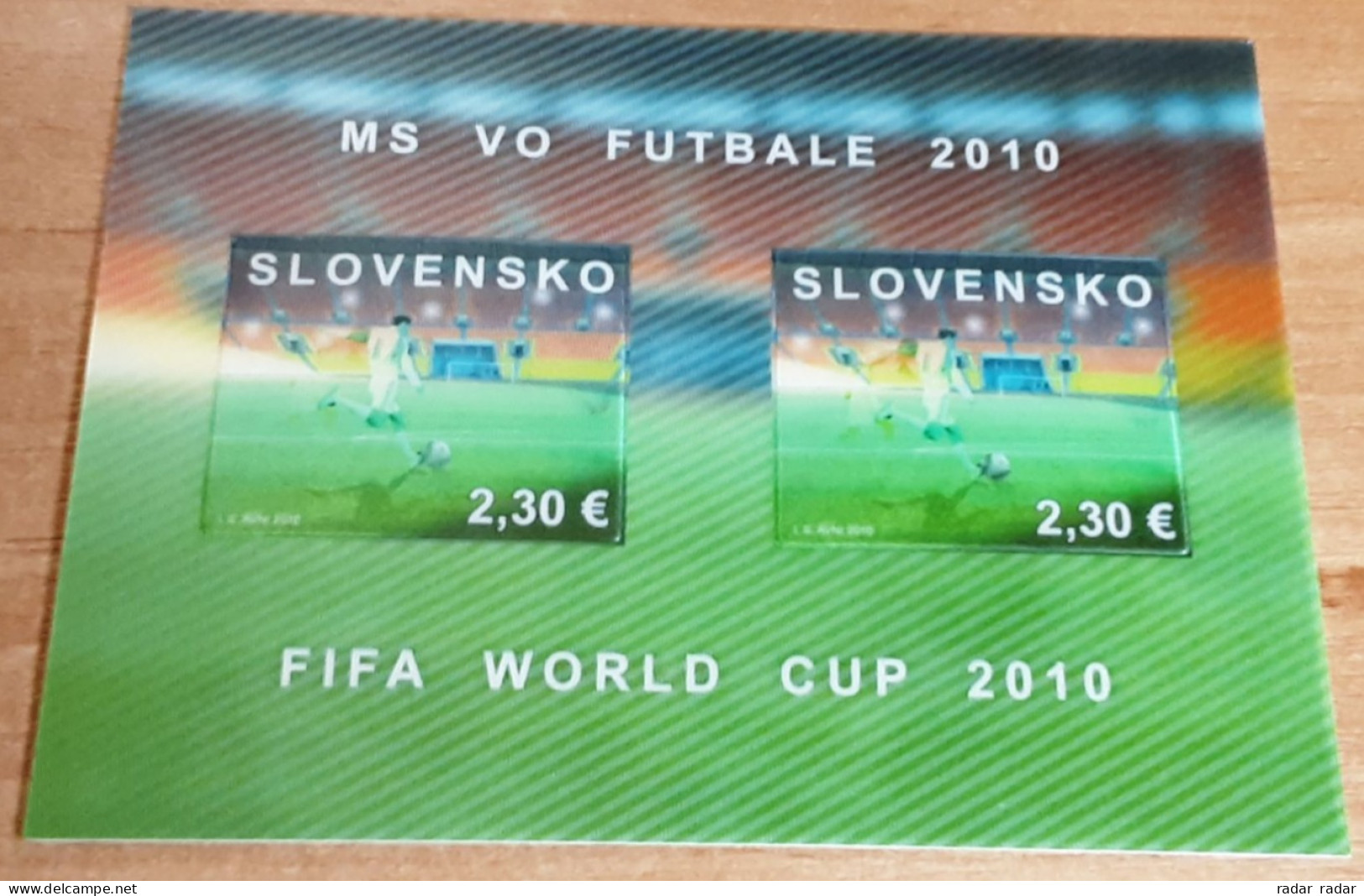 2010 Slovakia Football Soccer World Cup Miniature Sheet 3D Lenticular Print Effect Flags Of All Teams On Reverse MNH ** - Neufs