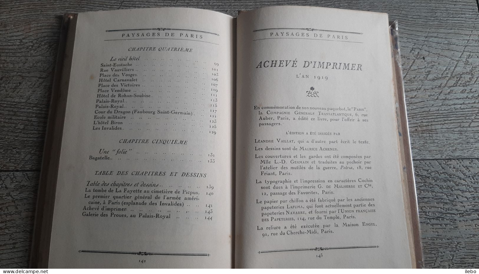 paysages de paris Léndre Vaillat compagnie générale transatlantique dessins de Achener