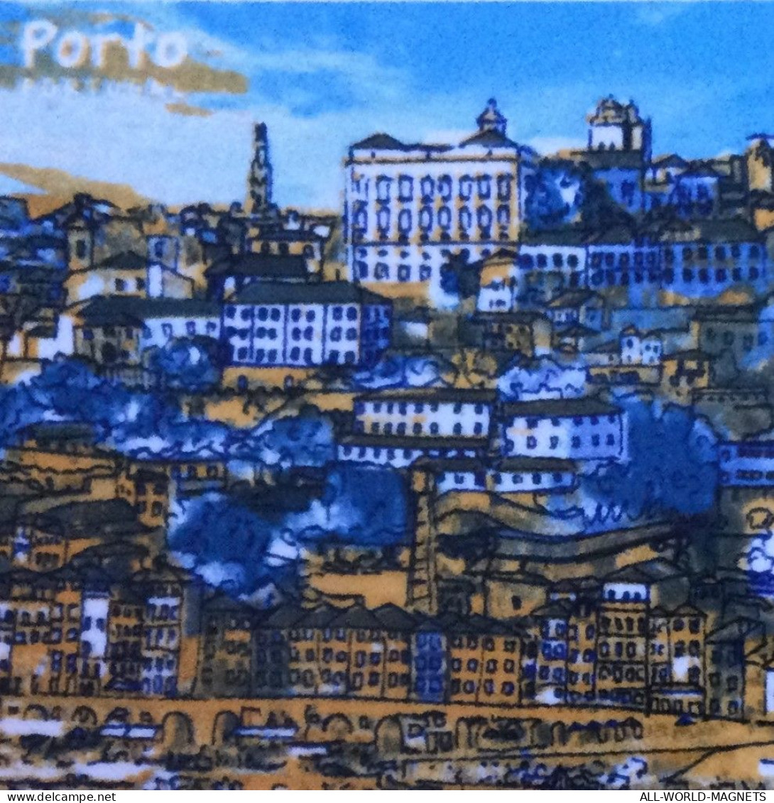 Porto, Porto Old City Vew Portugal Souvenir Fridge Magnet - Magnets