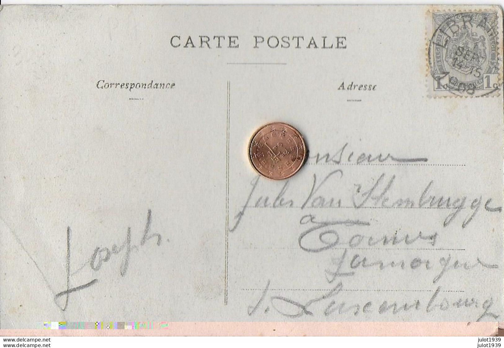 AA+....SERPONT . LIBRAMONT ..-- LA SCIERIE . 1908 Vers TERMES , JAMOIGNE  . Vverso . - Libramont-Chevigny