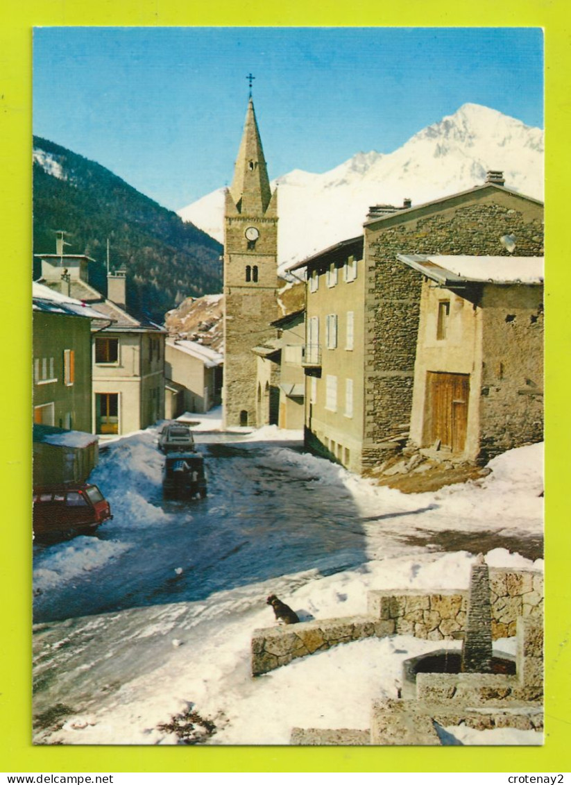 73 VAL CENIS Lanslebourg Lanslevillard L'Eglise Et La Dent Parrachée VOIR ZOOM Voitures Citroën Ami 6 Break VOIR DOS - Val Cenis