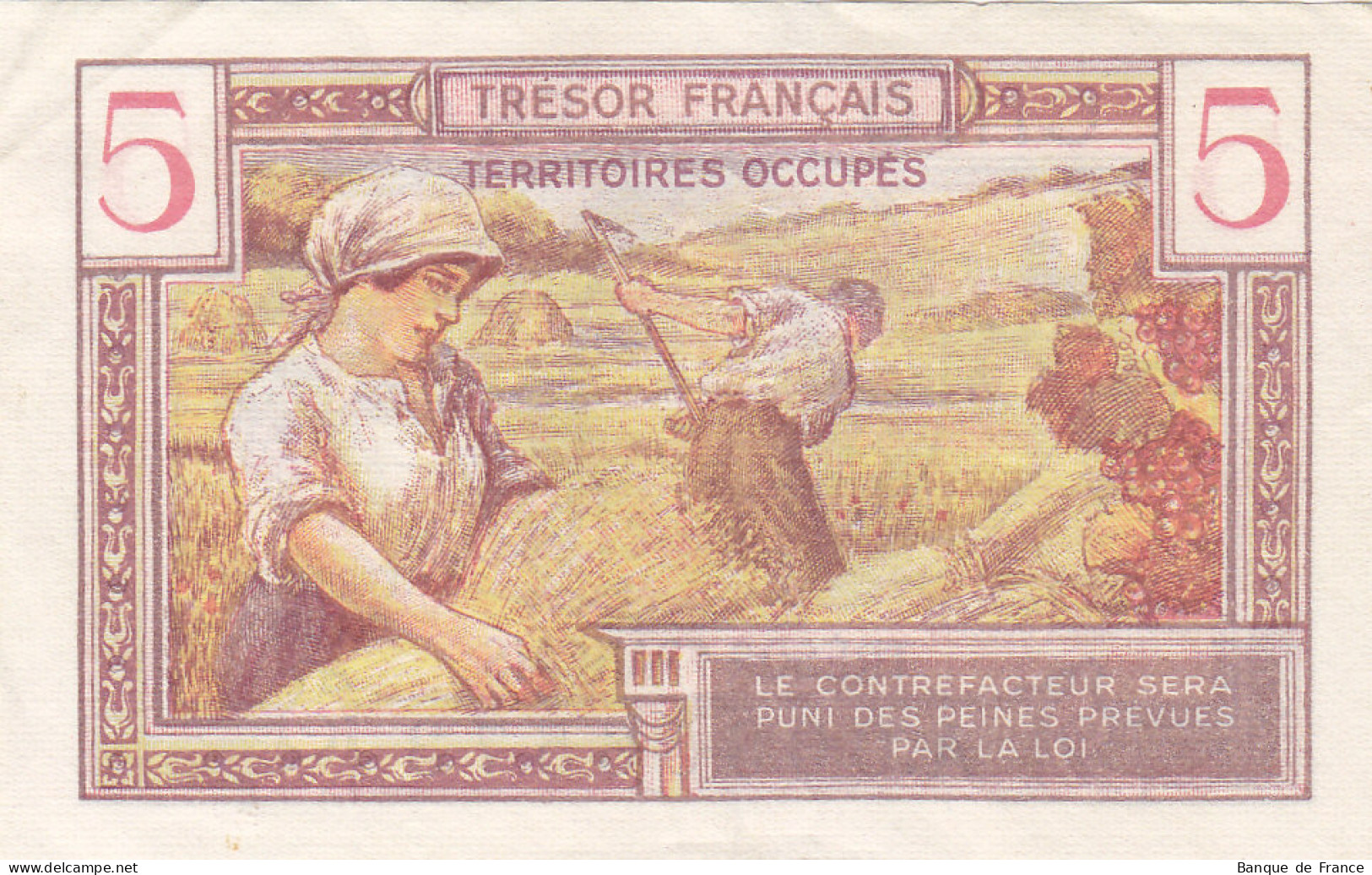 Billet 5 F Trésor Français 1947 FAY VF.29.01 N° A.00356573 - 1947 Franse Schatkist