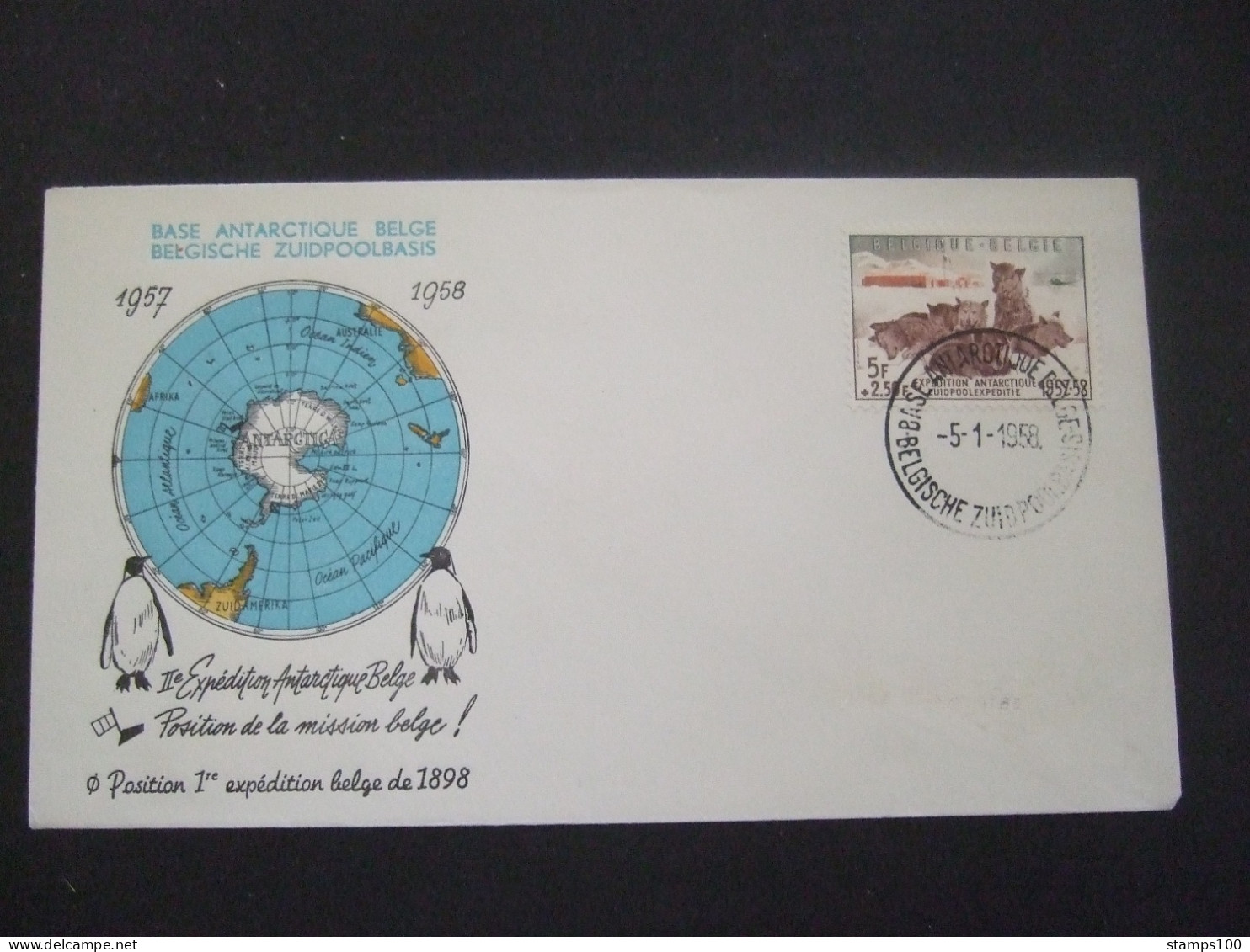 BELGIUM ANTARCTIC    MAP 19 TVN - 1951-1960