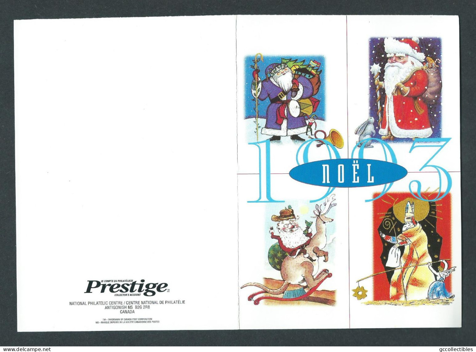 Canada Greeting Card (# 1499) - Christmas 1993 - From National Philatelic Centre - Cartes Illustrées Officielles