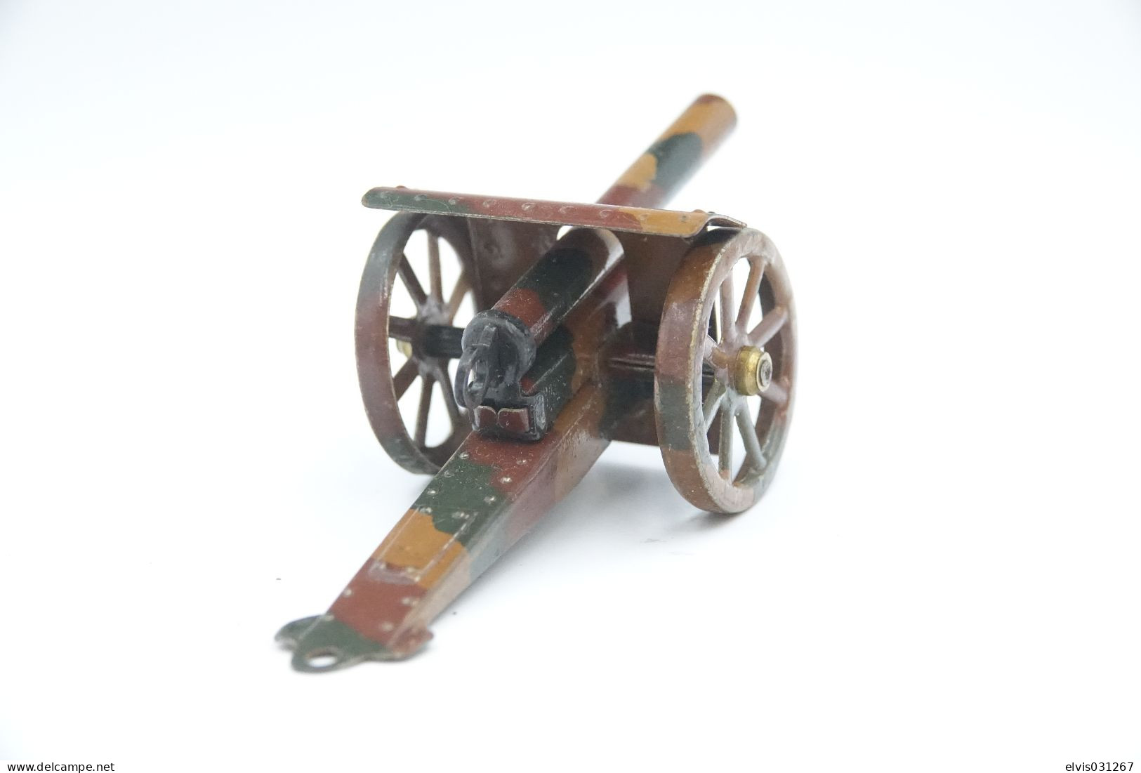 Marklin, Field Cannon Gun , ULTRA RARE Normandy Paint Vintage Toy Soldier, Prewar 1930's Like Elastolin, Lineol Hauser - Small Figures