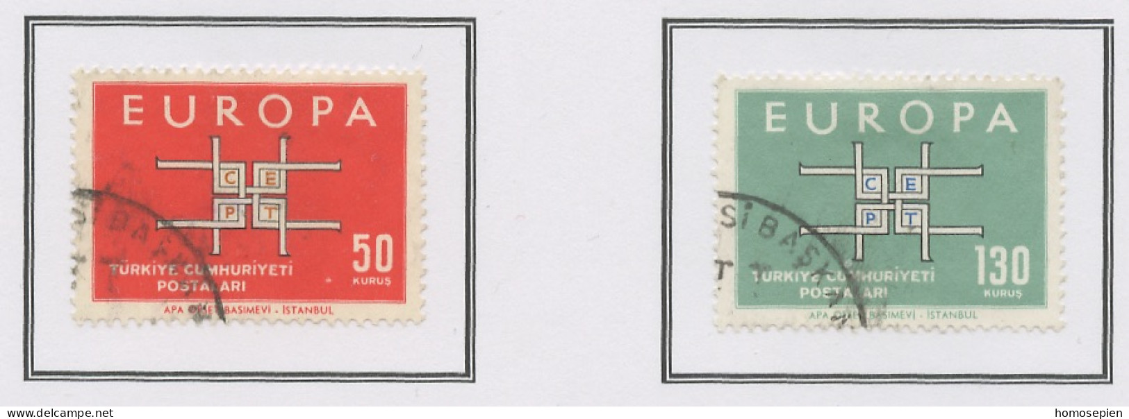 Turquie - Türkei - Turkey 1963 Y&T N°1672 à 1673 - Michel N°1888 à 1889 (o) - EUROPA - Gebraucht