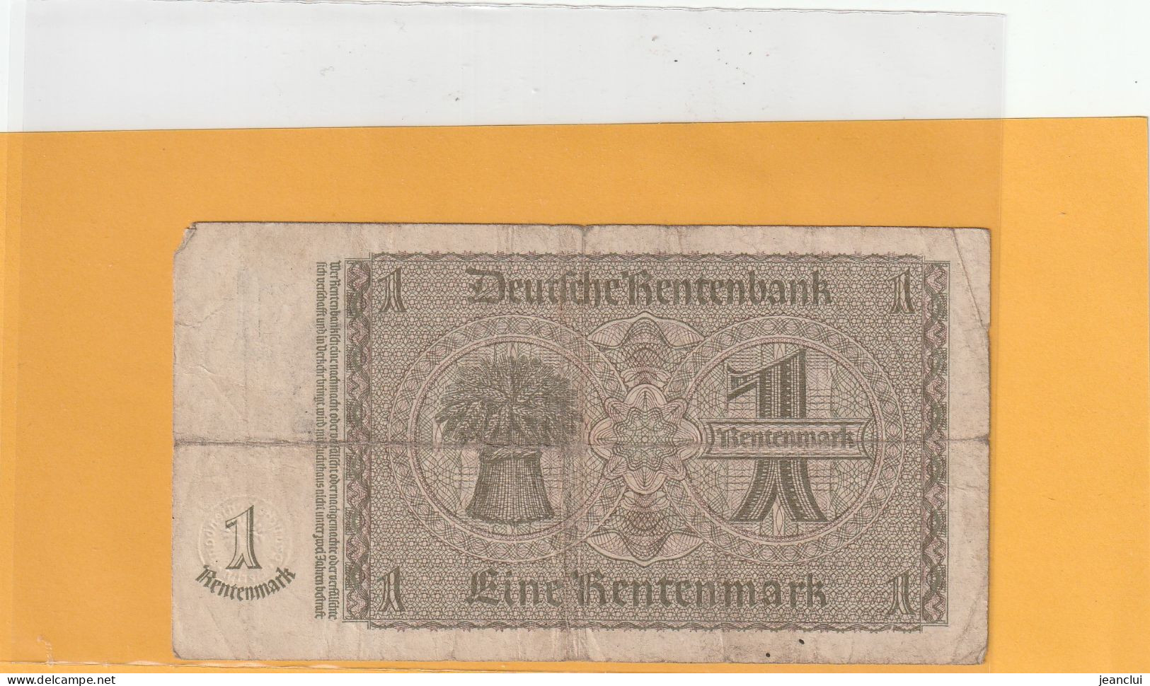 RENTENBANKSCHEIN  .  1 RENTENMARK  .  30-1-1937  .  N°  N.54070680  .  2 SCANES - 1 Rentenmark