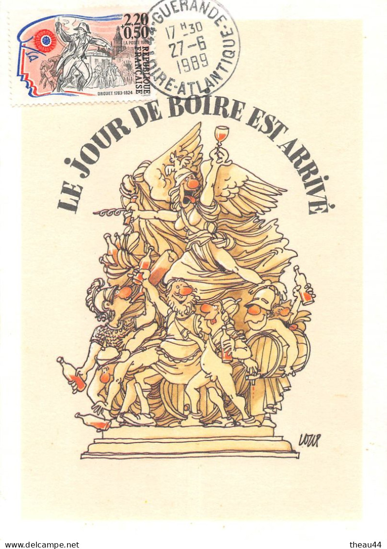 Lot de 13 Cartes du Bicentenaire de la Révolution Française en 1989  - Illustrateurs (CABU, LOUP) Oblitérations, Timbres