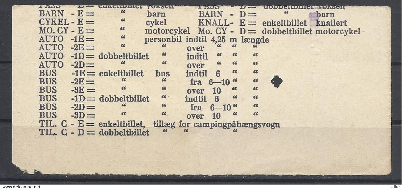 Denmark To Sweden, Ferry Ticket, "Auto-D", 55.00, 1972. - Europa