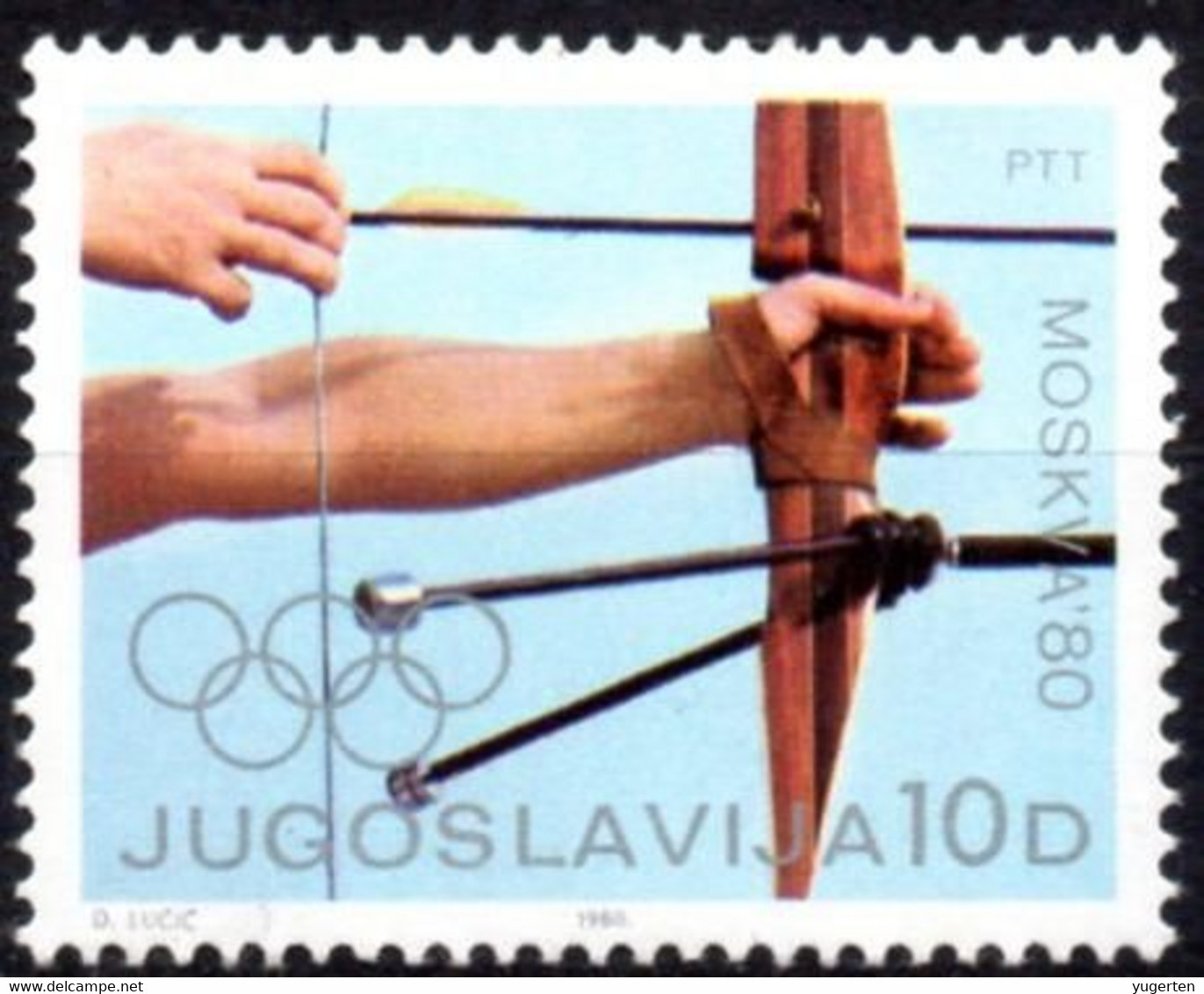 YUGOSLAVIA 1980  1v MNH** Olympic Games Moscow Archery Olympische Spiele Tir à L'arc - Bogenschießen - Tiro Al Arco - Archery