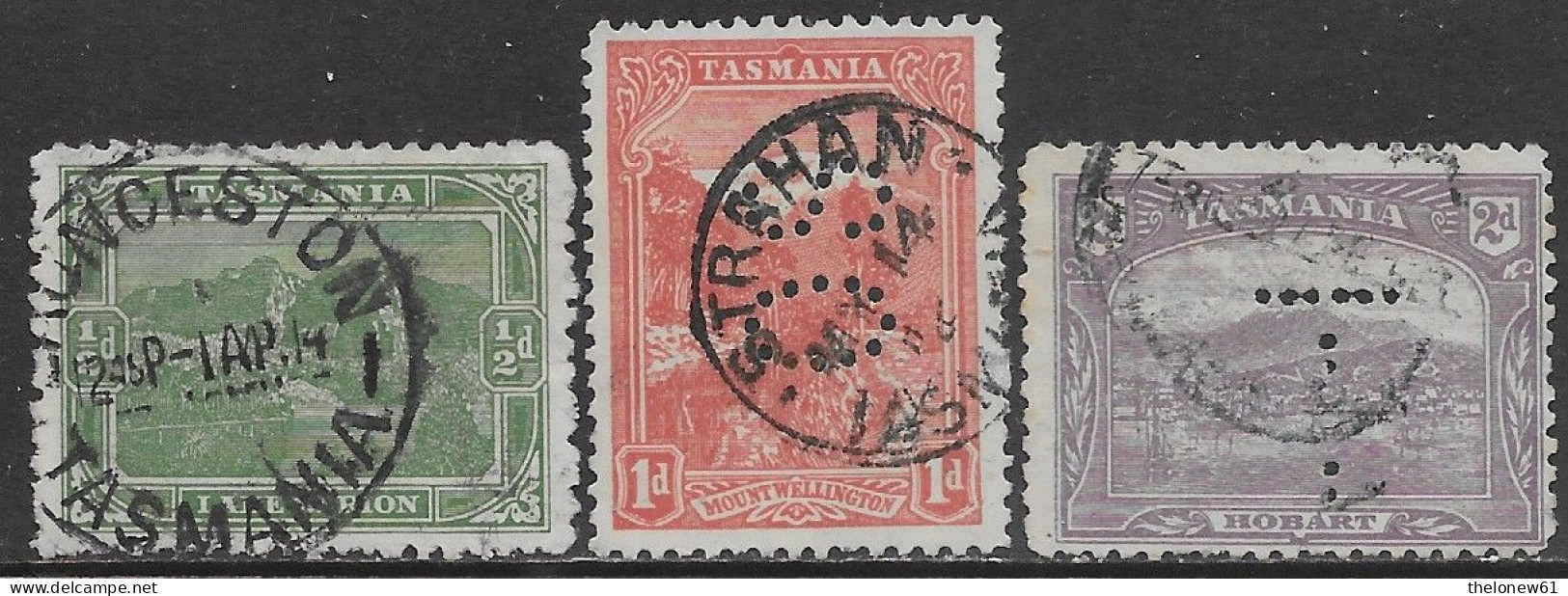 Tasmania British Colonies 1902-1905 Landscapes D11 3val Mi N. US - Oblitérés