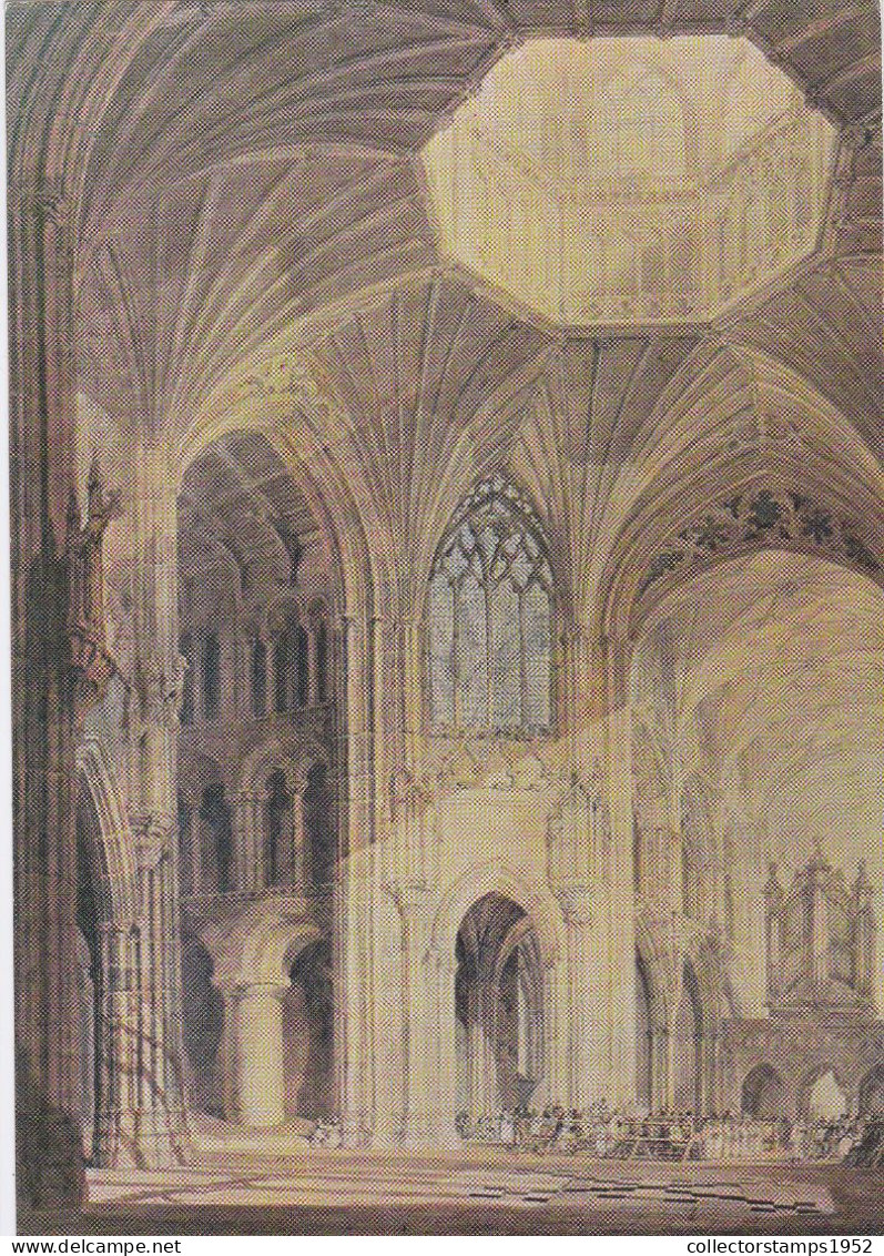 INTERIOR OF ELY CATHEDRAL, SOUTH TRANSEPT, J.M.W. TURNER, UNITED KINGDOM - Ely