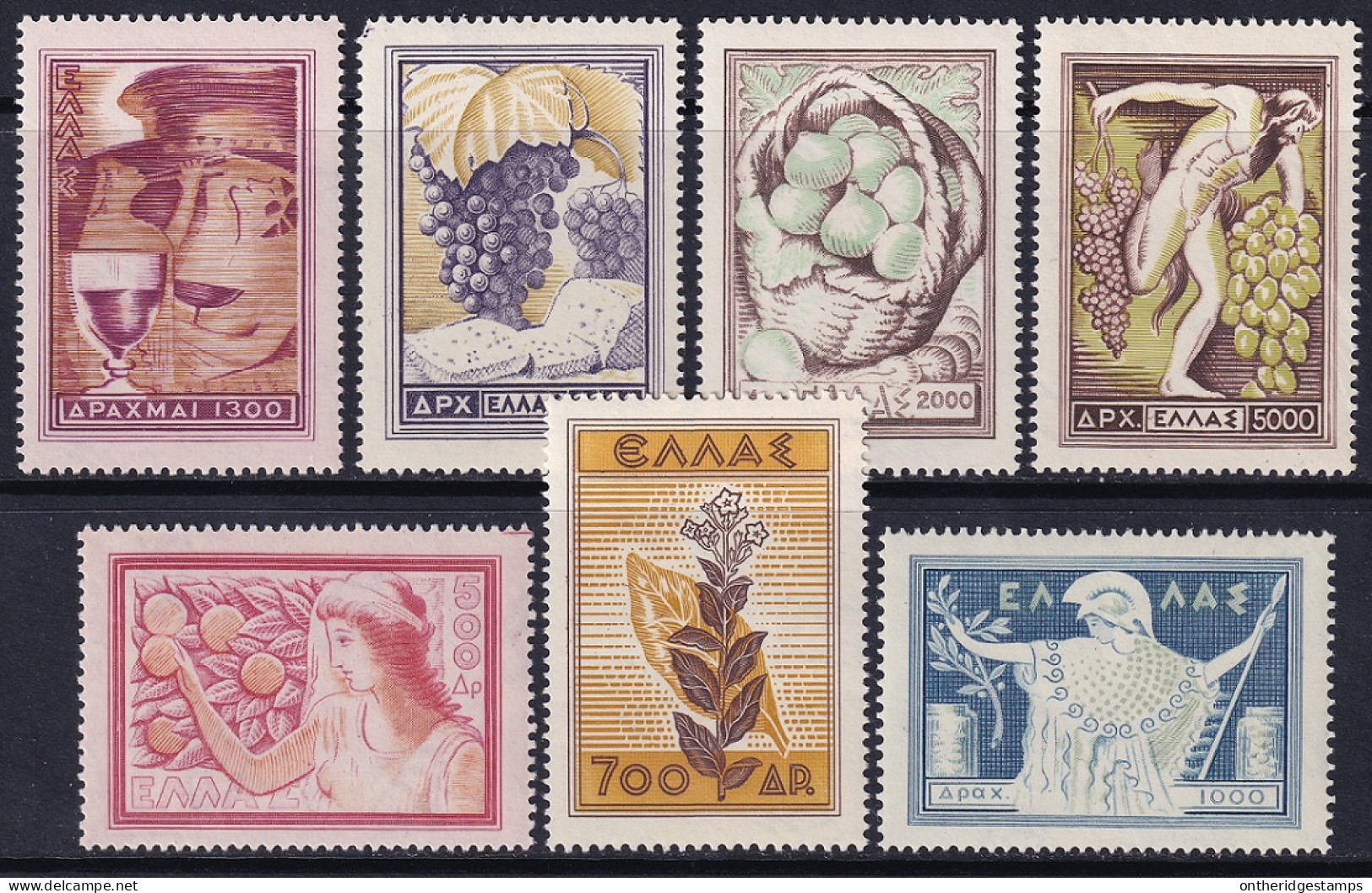 Greece 1953 Sc 549-55  Set MLH* - Neufs