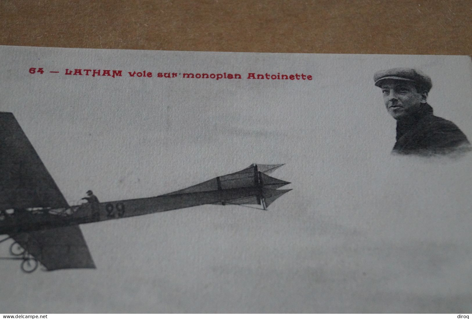 Aviation ,aviateur,Latham Vole Sur Le Monoplan Antoinette, Ancienne Carte Postale,collection - Flieger