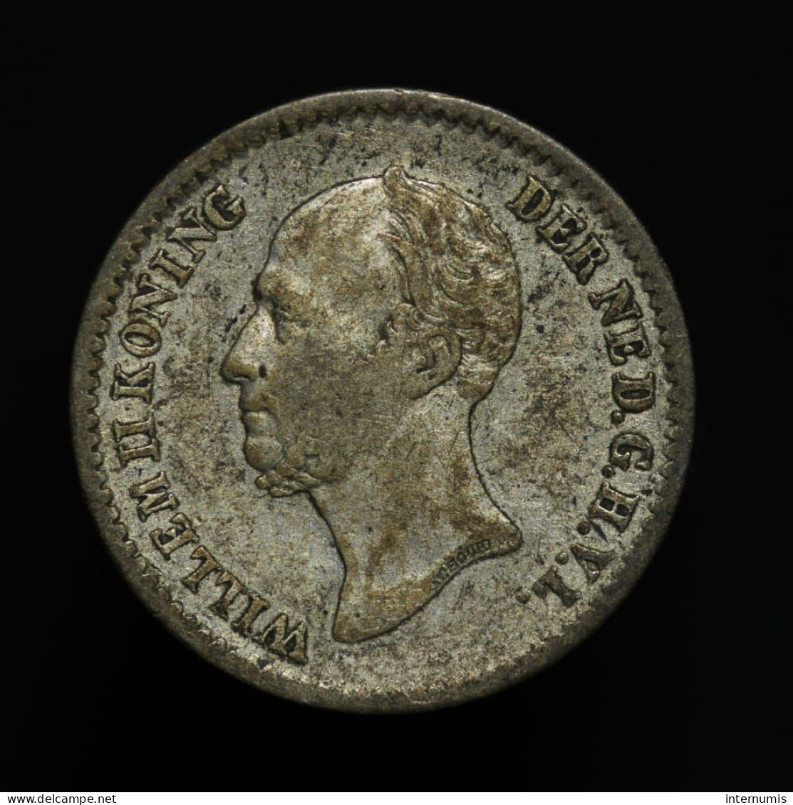 Pays Bas / Netherlands, Willem II, 10 Cents, 1849, Argent (Silver), TTB (EF), KM#75 - 1840-1849 : Willem II