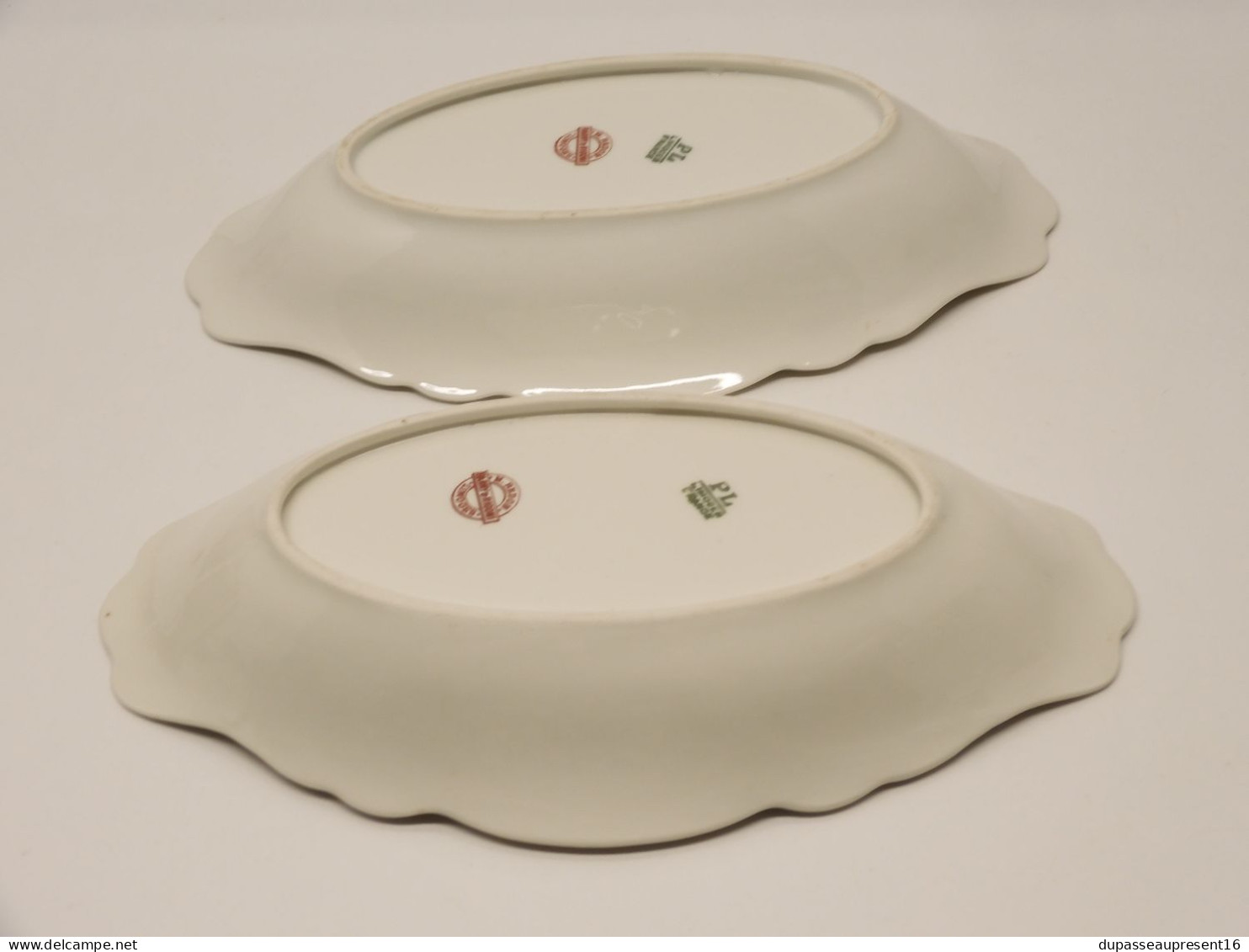 -2 RAVIERS PORCELAINE LIMOGES REDON BARNY & RIGONI Fleurs églantiers Roses   E