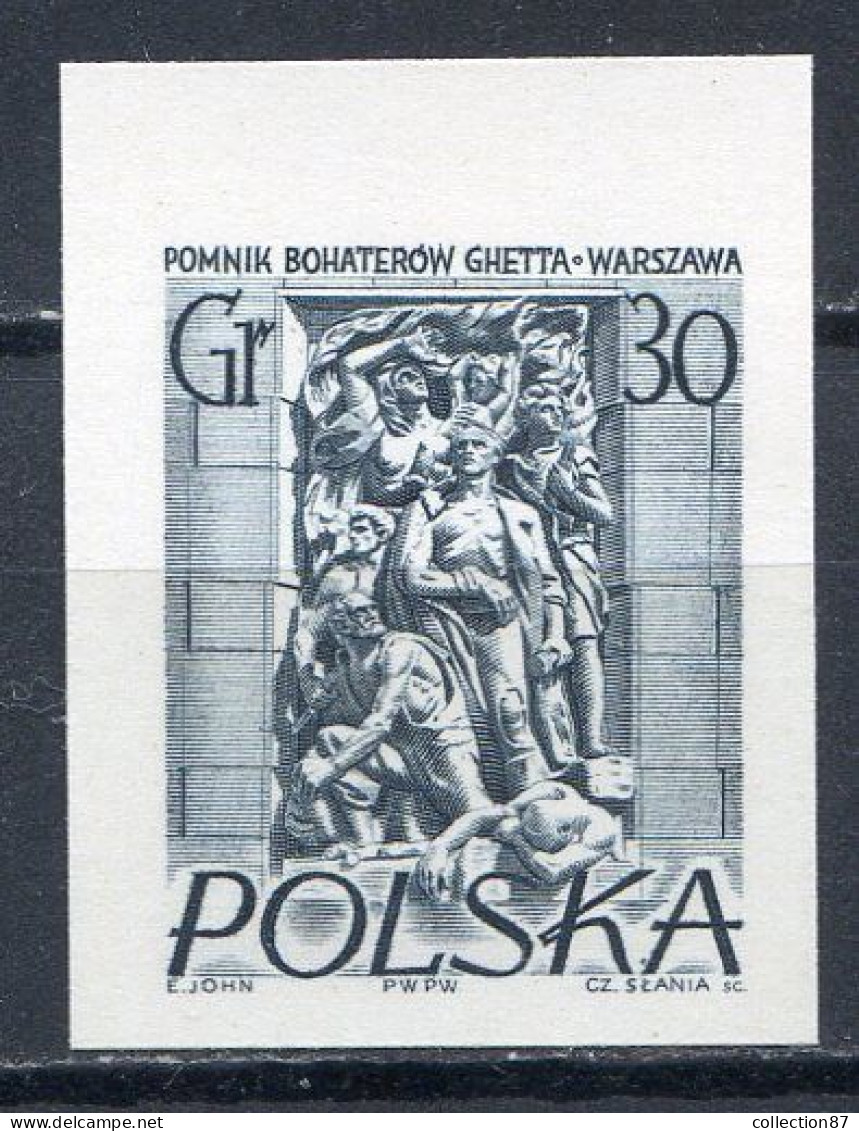 POLOGNE < ESSAI Yvert N° 805A - DEFENSEURS Du GHETTO MONUMENT De VARSOVIE - Prototype De Gravure - Errors & Oddities