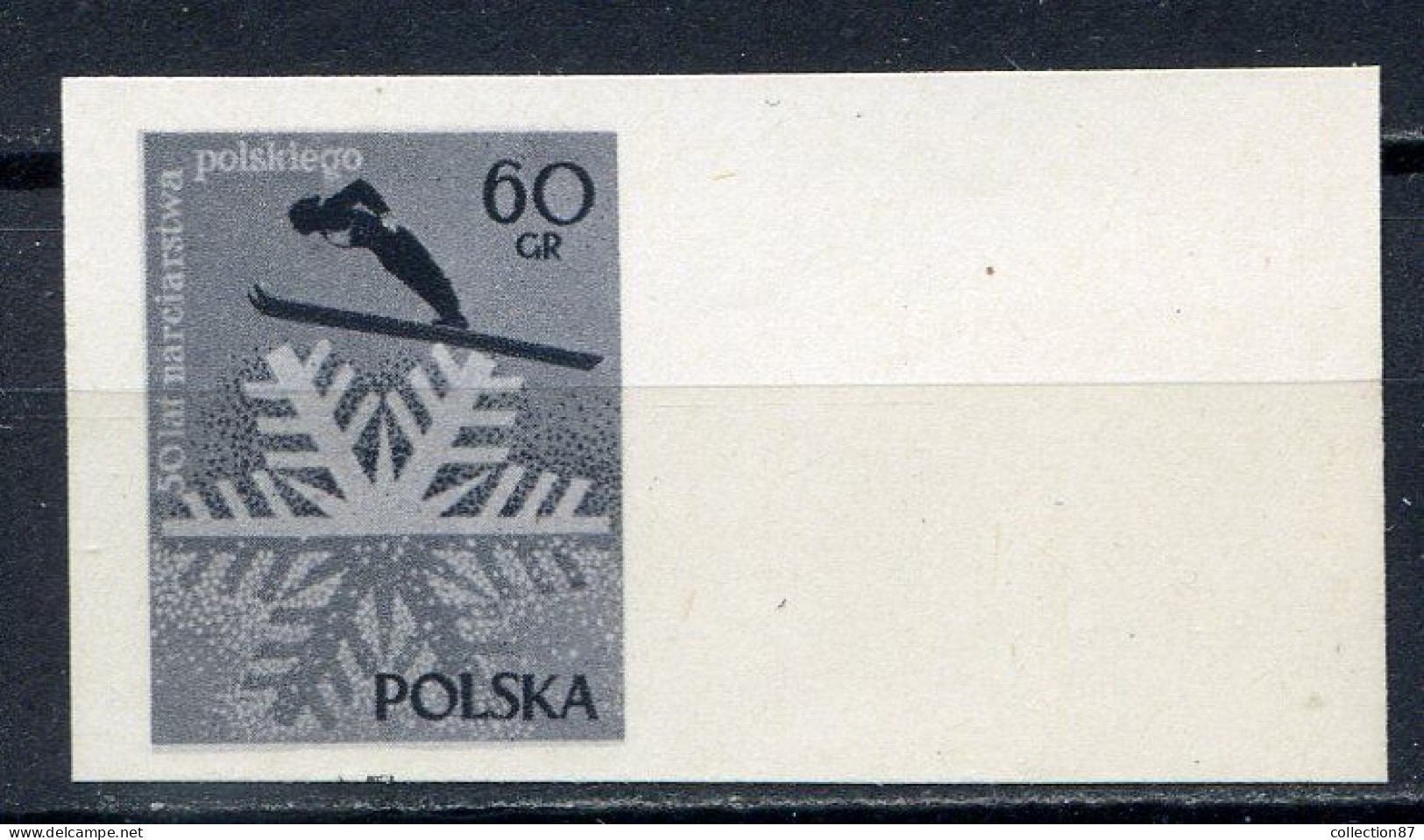 POLOGNE < ESSAI Yvert N° 883 - SAUT à SKI  SKIEUR - Prototype De Gravure - Variétés & Curiosités