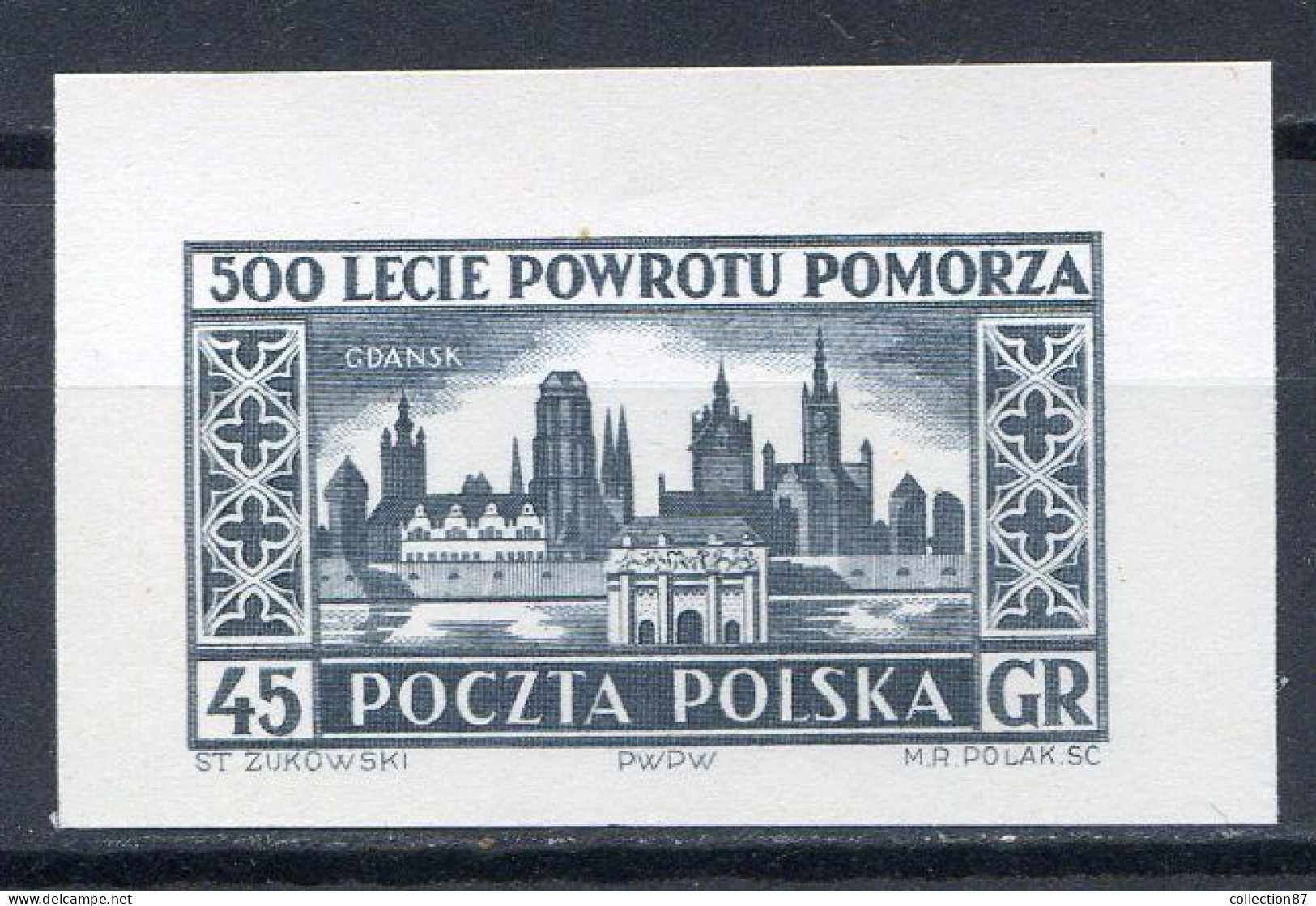 POLOGNE < ESSAI Yvert N° 778 - 5e CENTENAIRE Du RETOUR De La POMERANIE - Prototype De Gravure - Variétés & Curiosités