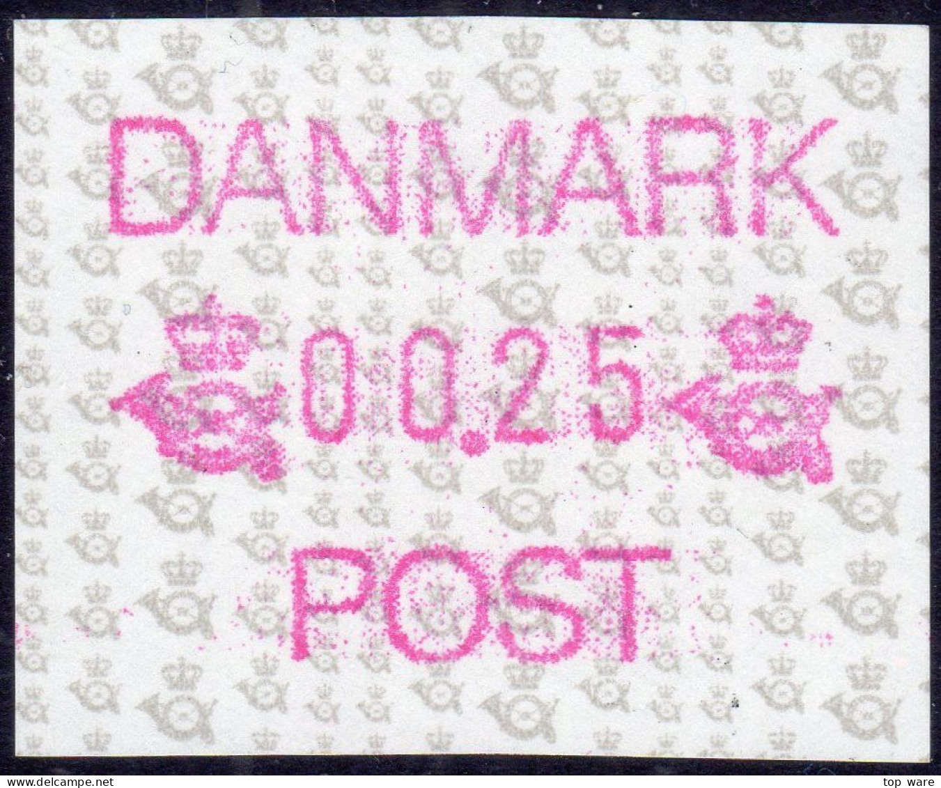 Danmark Denmark / 1990 / ATM 1 / Postembleme / 0,25 ** Automatenmarken Vending Machine Stamps Frama - Automatenmarken [ATM]