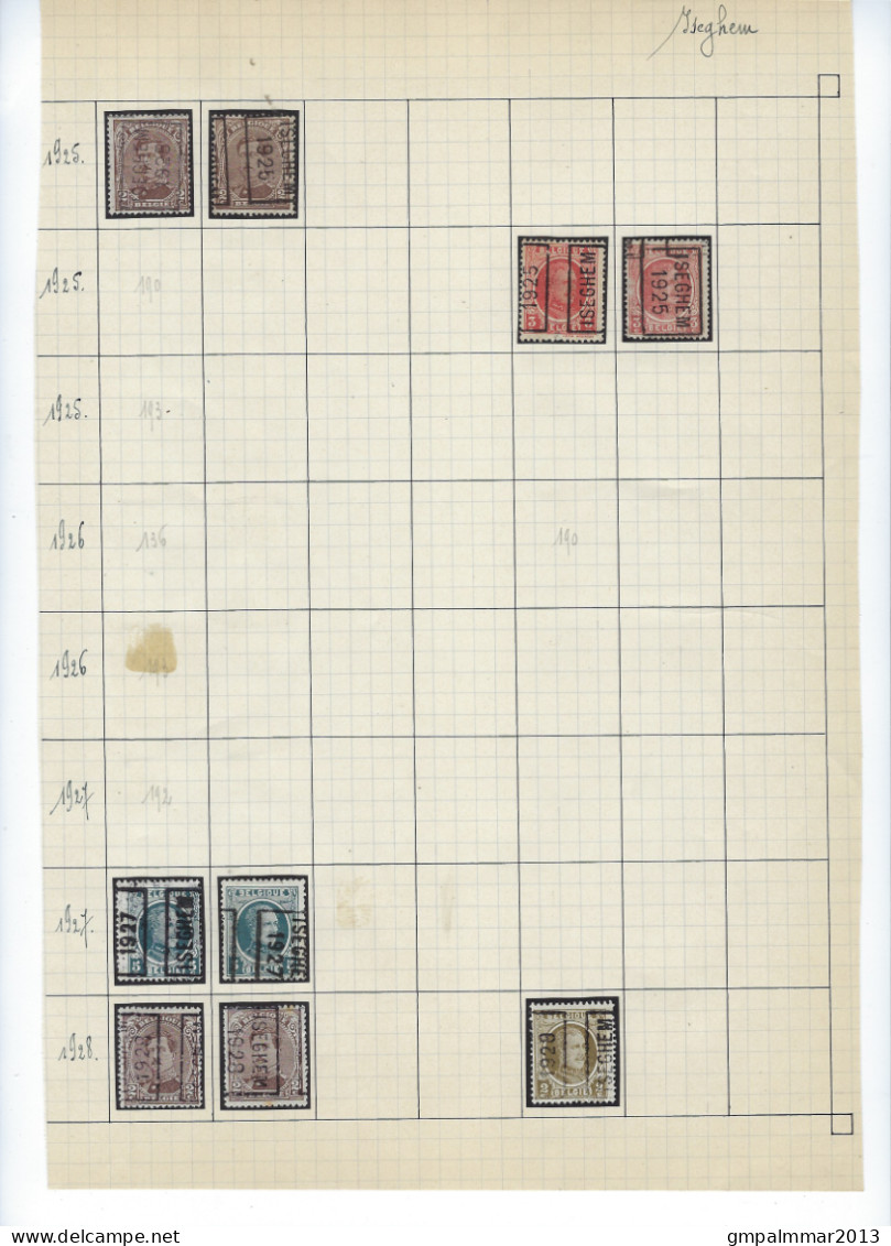 LOT ISEGHEM Met HERALDIEKE LEEUW , HOUYOUX , PELLENS , BORNHEM En ALBERT I ; Details En Staat Zie 3 Scans !  LOT 274 - Other & Unclassified