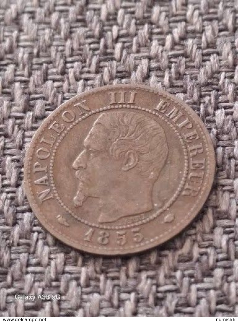 1 Ct Napoleon 1855 Ma - 1 Centime