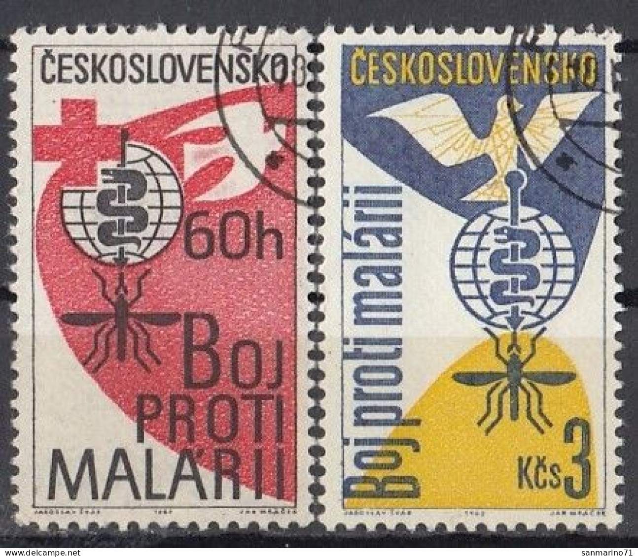 CZECHOSLOVAKIA 1348-1349,used,falc Hinged - Pharmacie