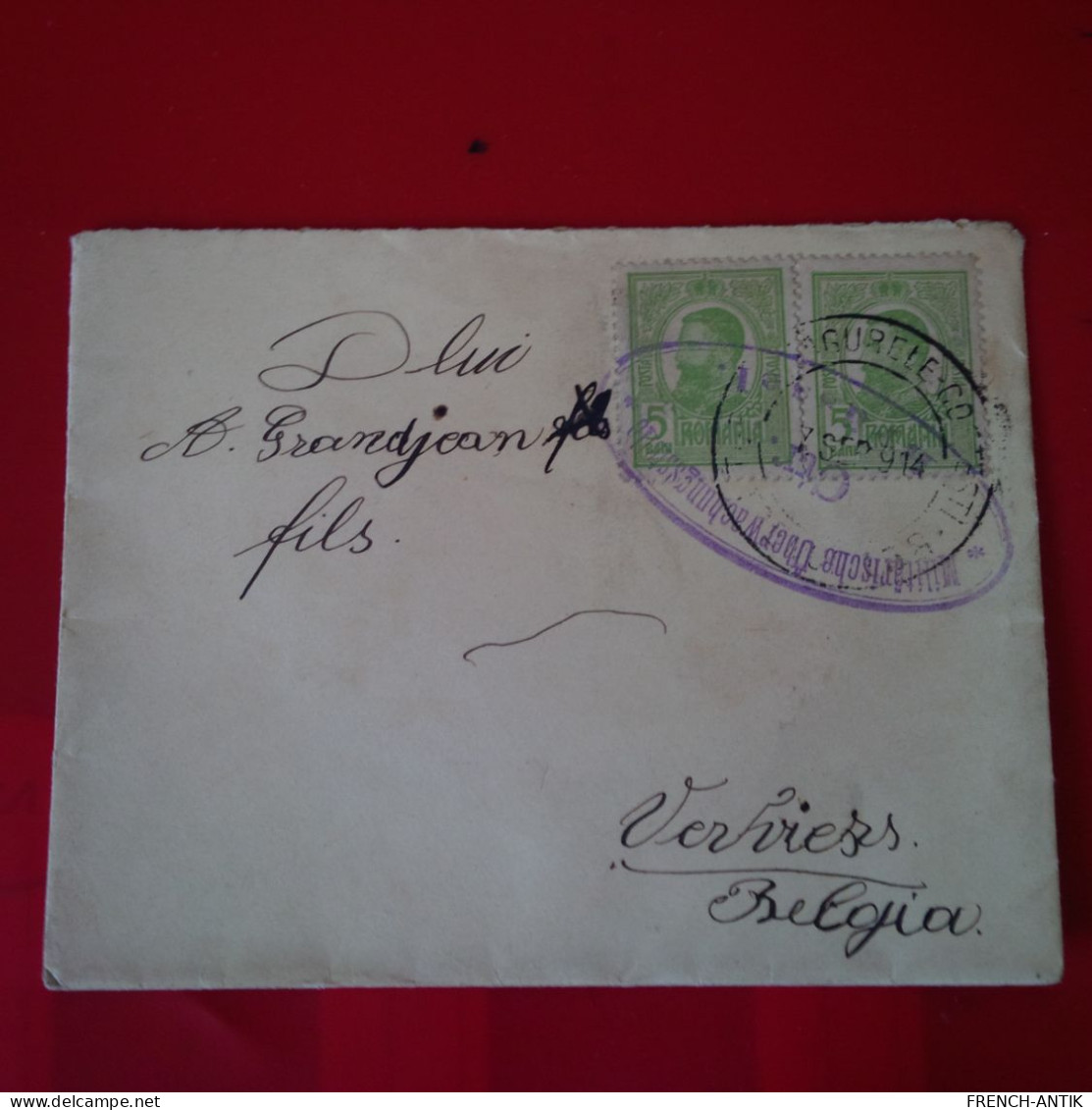 LETTRE ROUMANIE POUR VERVIERS BELGIQUE - Lettres & Documents