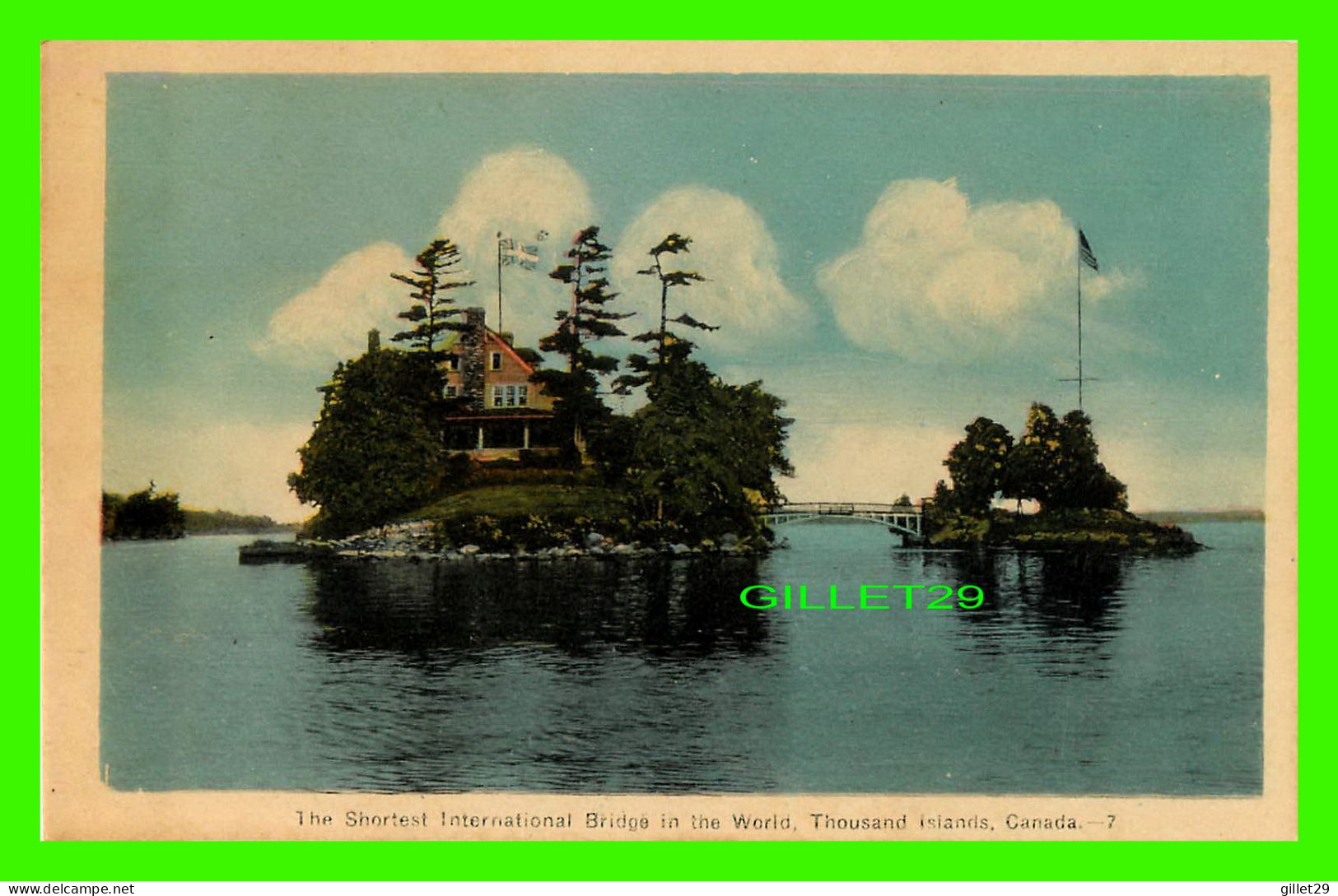 THOUSAND ISLANDS, ONTARIO - THE SHORTEST INTERNATIONAL BRIDGE - PECO - - Thousand Islands