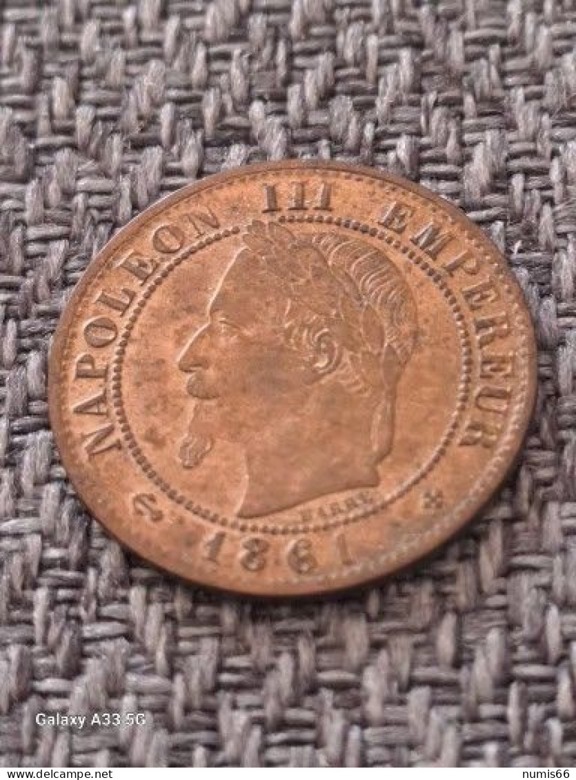 1 Ct Napoleon Lll 1861 BB - 1 Centime