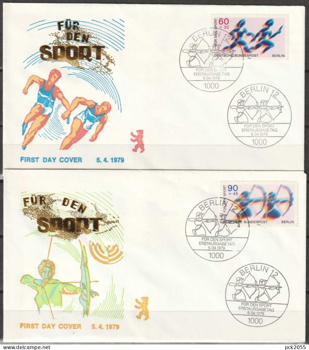 Berlin FDC 1979 Nr.596 - 597 Sporthilfe Staffellauf, Bogenschießen ( D4351 ) Günstige Versandkosten - 1971-1980