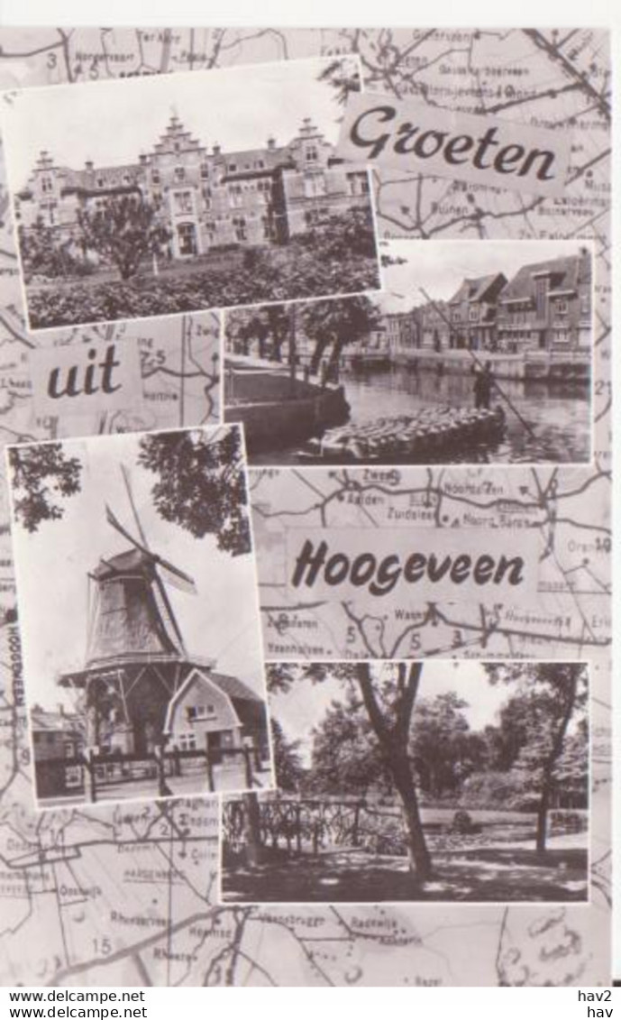 Hoogeveen 4-luik Met Landkaart RY16958 - Hoogeveen