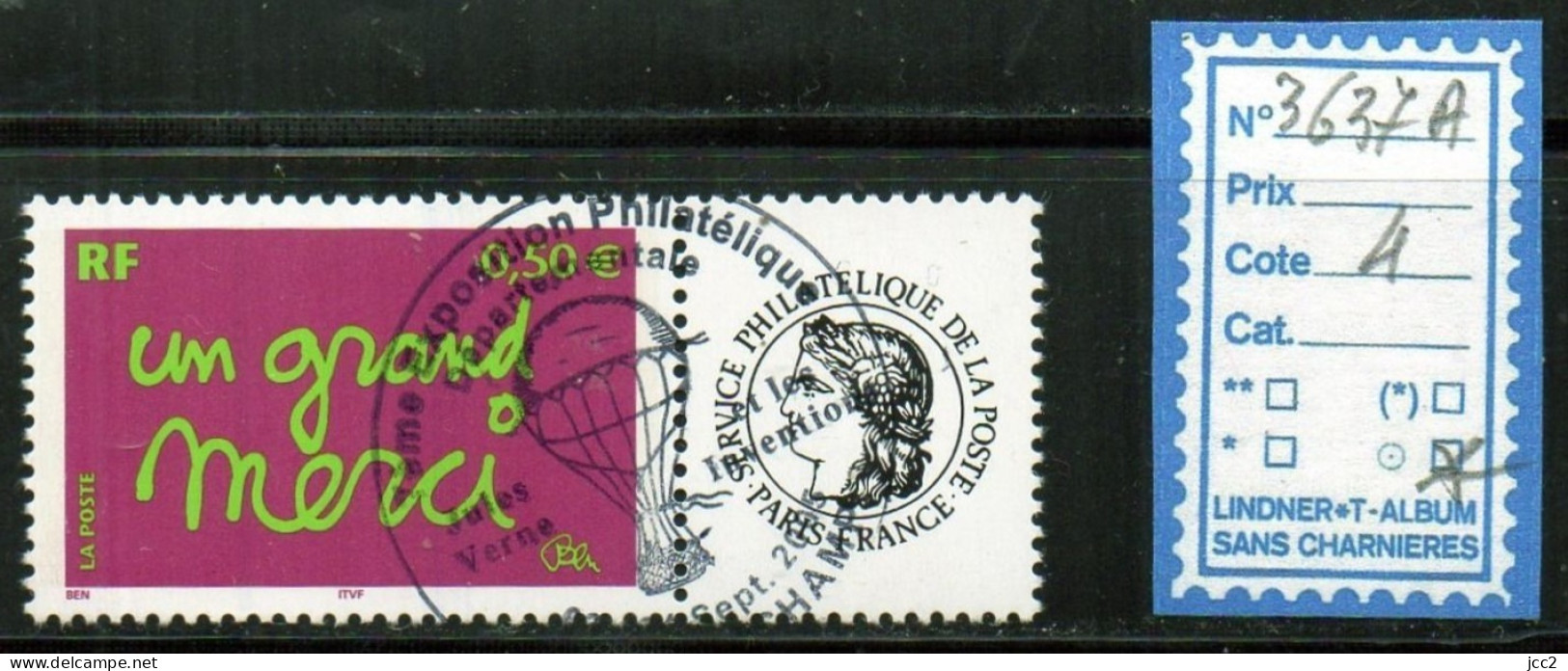 FRANCE - N°3637A - Gebraucht