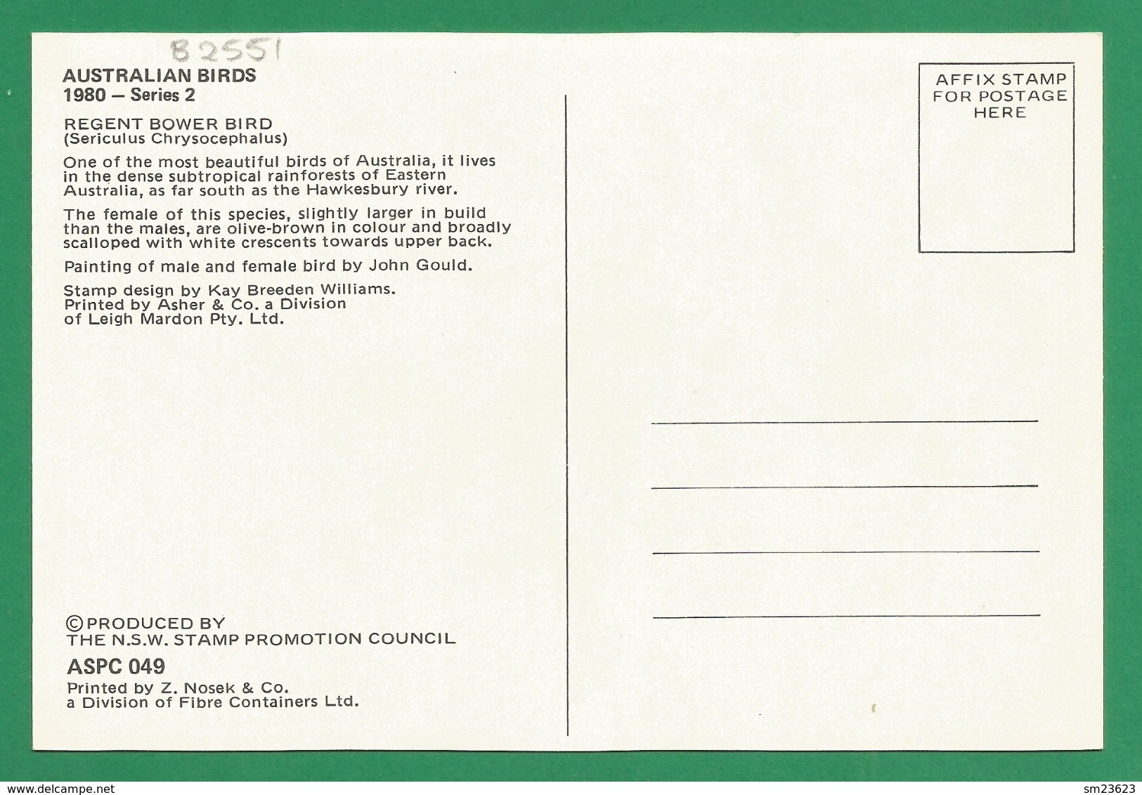 Australien 1980  Mi.Nr. 716 , Regent Bower Bird - Australian Birds - Maximum Card - First Day Of Issue 1Jul 1980 - Maximumkaarten