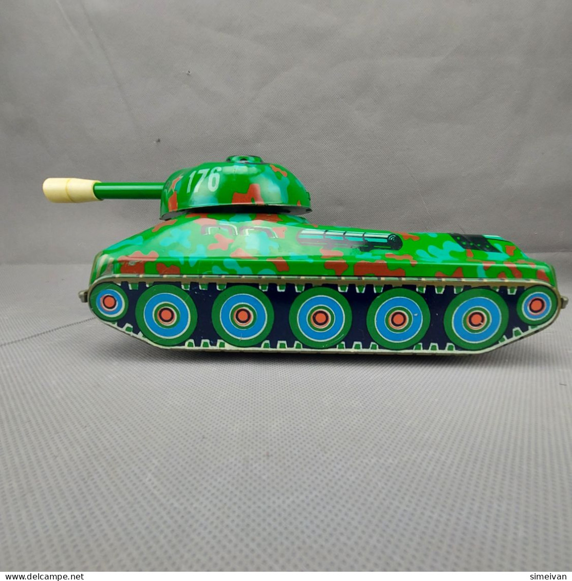Vintage Collectible Tin Toy Soviet USSR Battery Operated Military Tank #0309 - Tanks