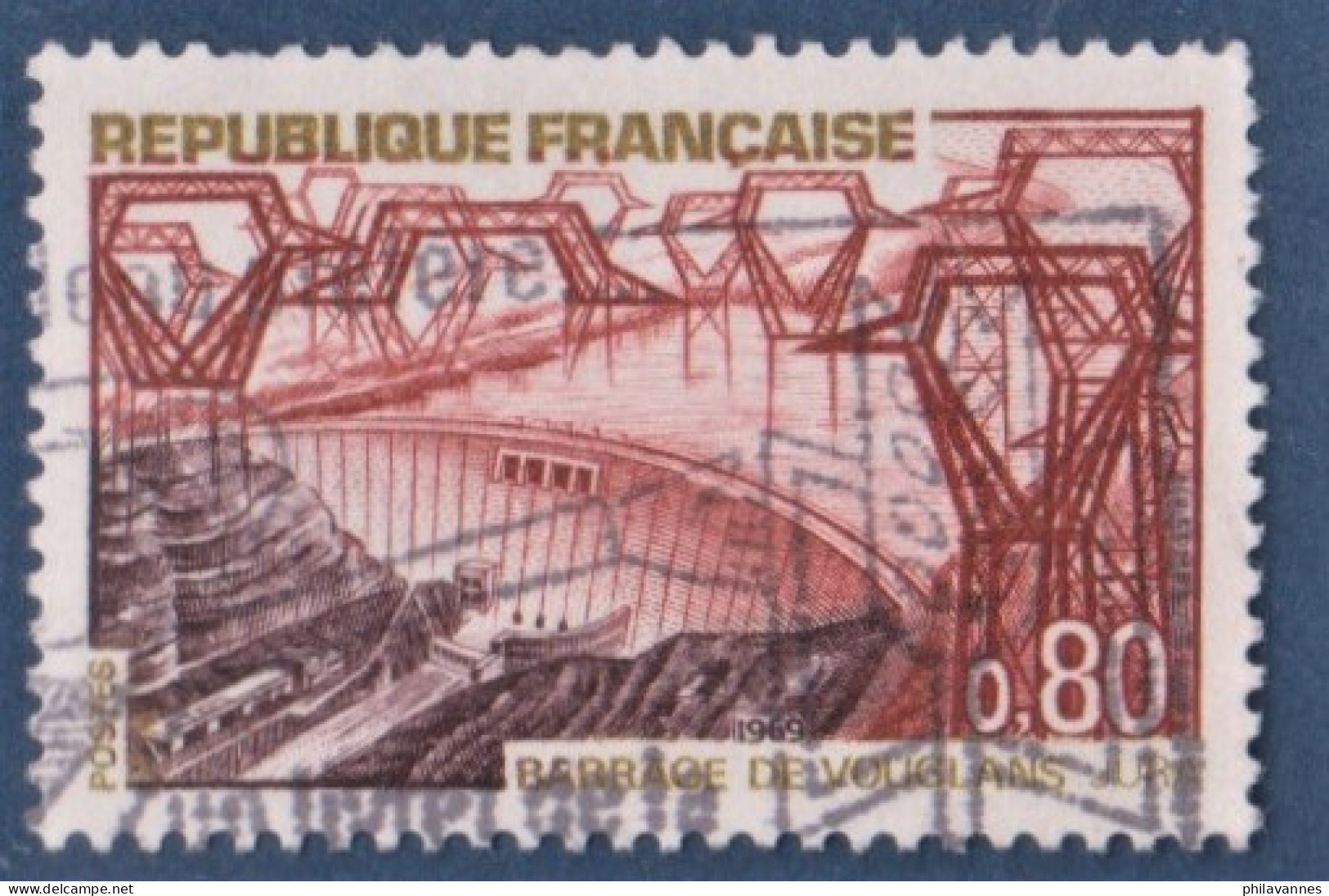 Barrage, N°1583, Petite Variété, Barrage Interrompu ( V2308/6.8) - Oblitérés