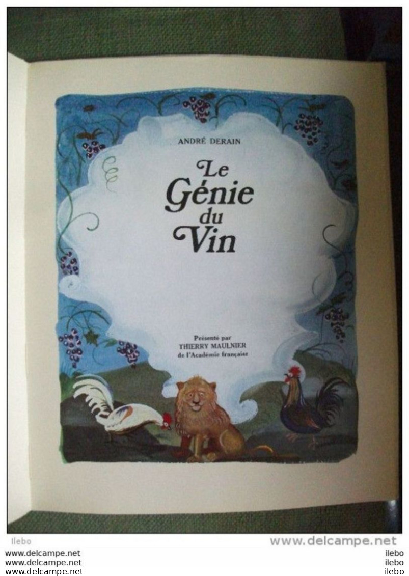 Plaquette Le Génie Du Vin 1972 Illustré Par Derain Vins Nicolas Publicité Oenologie Art - Alkohol