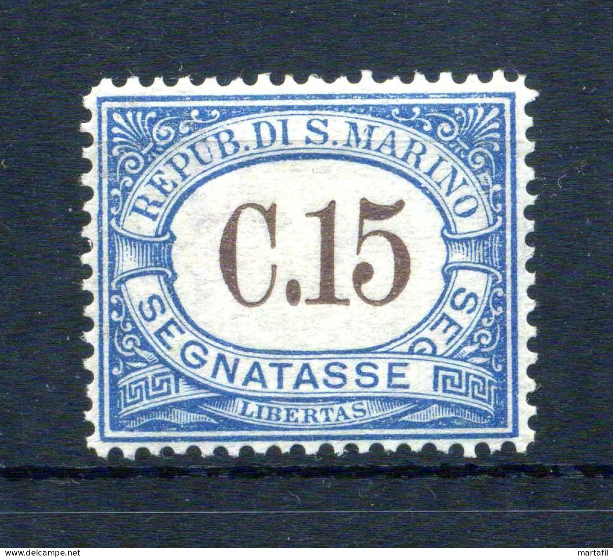 1939 SAN MARINO Segnatasse Tasse Tax N.55 15 Centesimi MNH ** - Portomarken