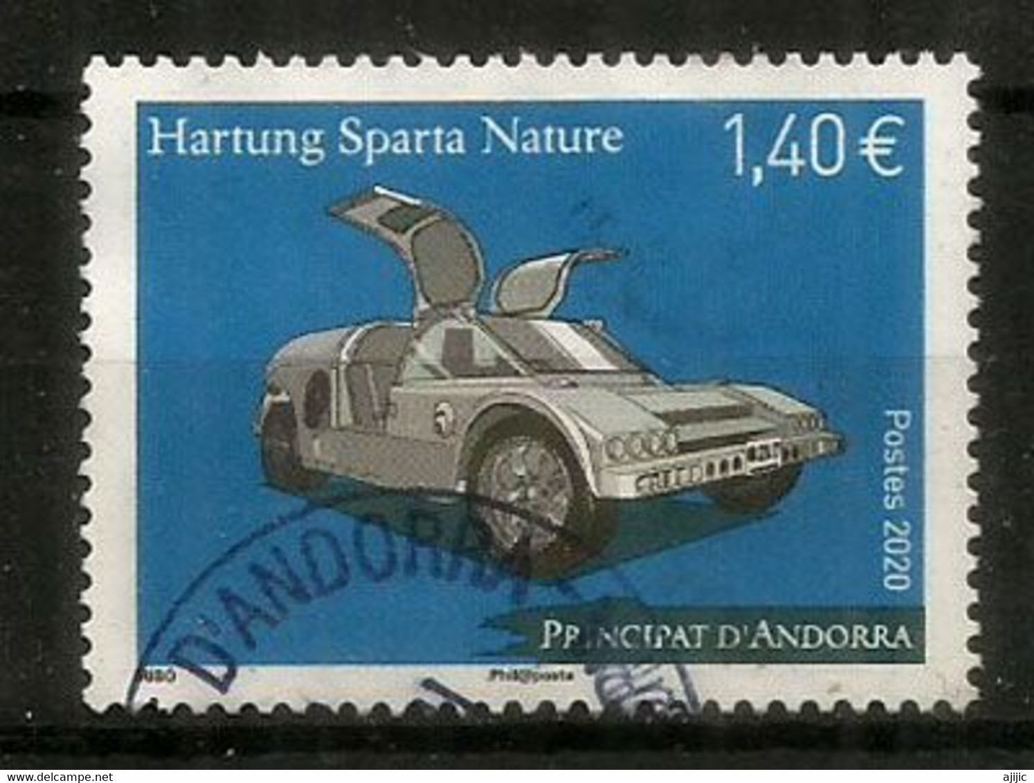 Voiture Hartung Sparta Nature (la Seule Voiture "Made In Andorra")puissance 1360 Cv. Année 2020, Oblitéré. 1 ère Qualité - Usati