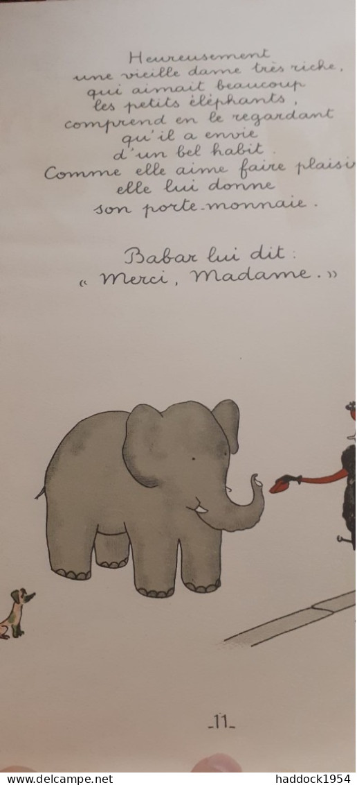 histoire de BABAR le petit élèphant JEAN DE BRUNHOFF hachette 1949