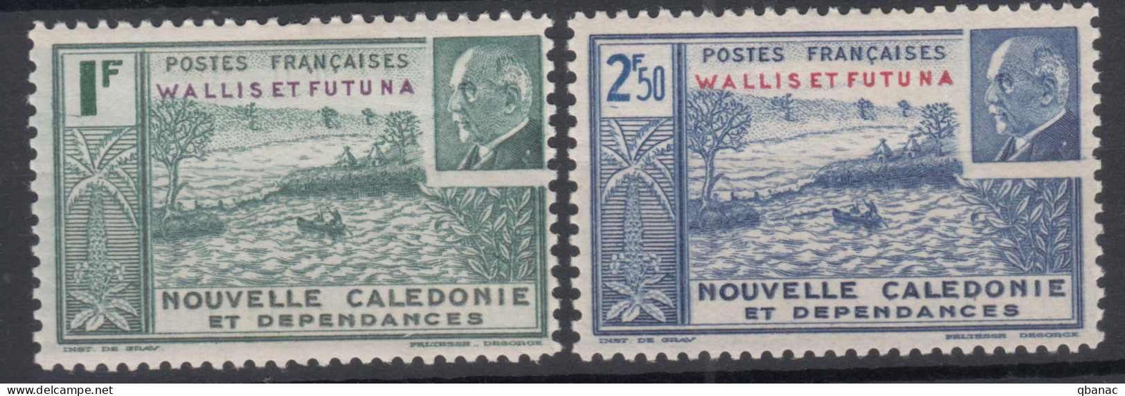 Wallis And Futuna 1941 Mi#100-101 Mint Hinged - Nuovi