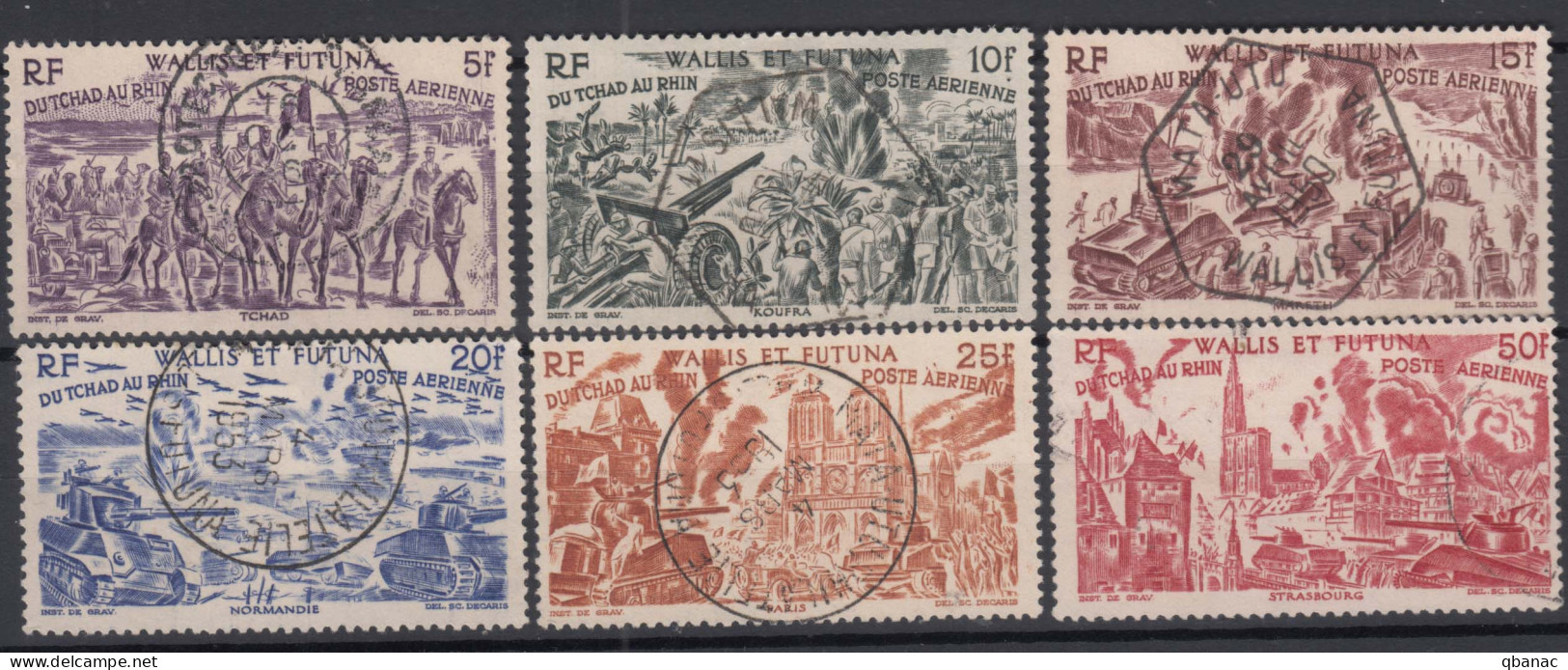 Wallis And Futuna 1946 Airmail Poste Aerienne Mi#170-175 Used - Used Stamps