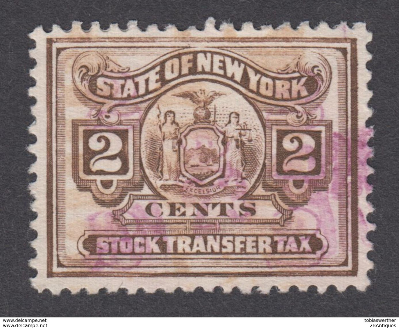 US Revenue State Of New York Stock Transfer - Steuermarken