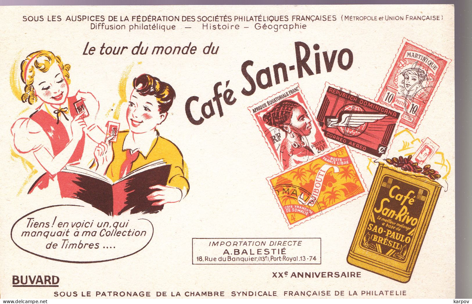 VIEUX PAPIERS - BUVARDS  - CAFÉ SAN RIVO - Kaffee & Tee