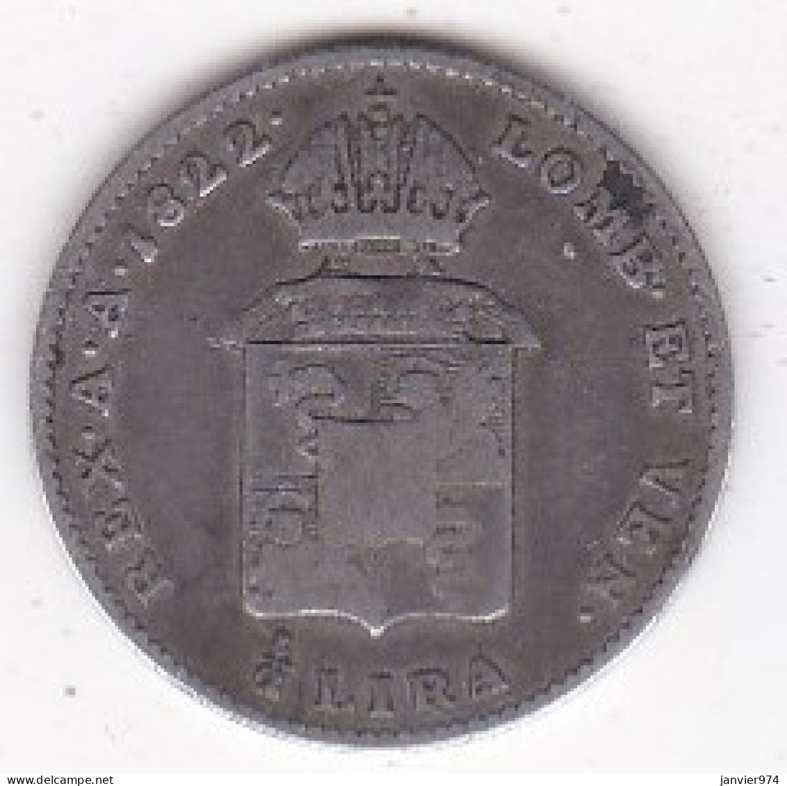 Lombardo-Veneto. 1/2 Lira 1822 M Milano, Francesco I, En Argent - Lombardie-Vénétie