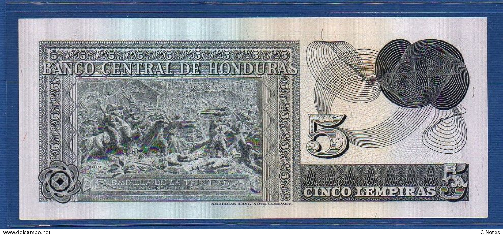 HONDURAS - P. 59b – 5 Lempiras 3.VI.1977 UNC, S/n U795899 - Honduras