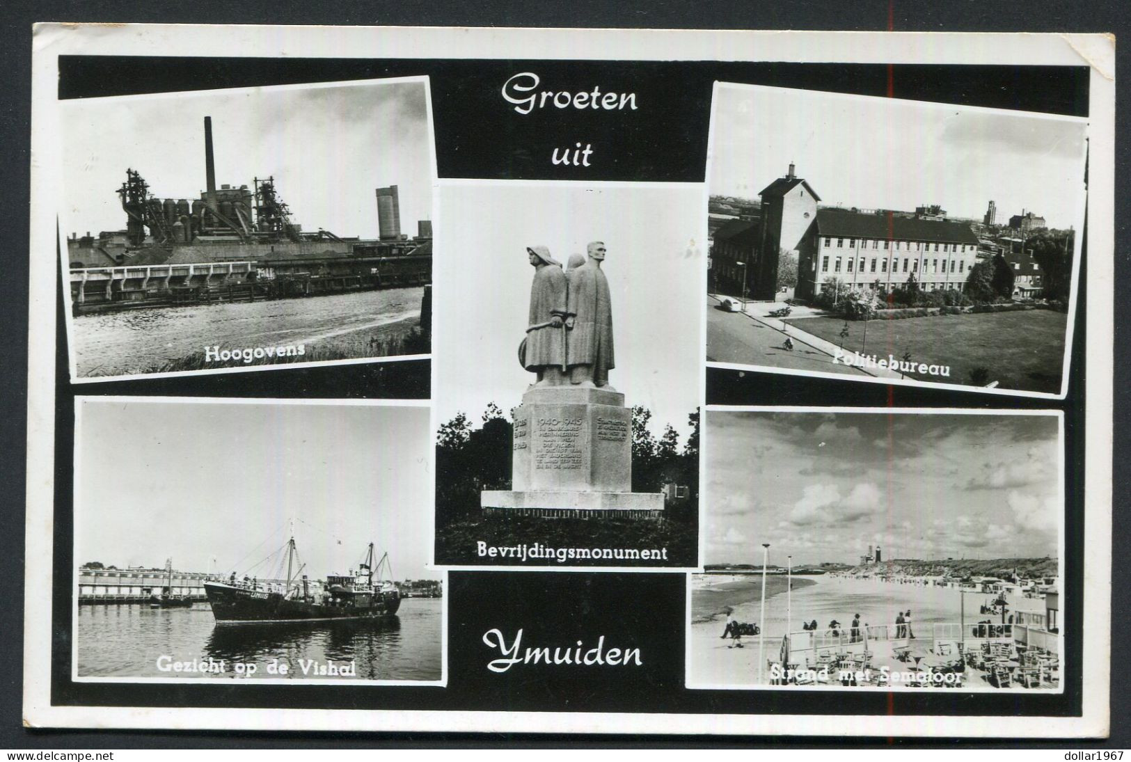 Groeten Uit IJmuiden -  Used : 31-7-1961 - 2 Scans For Originalscan !! - IJmuiden
