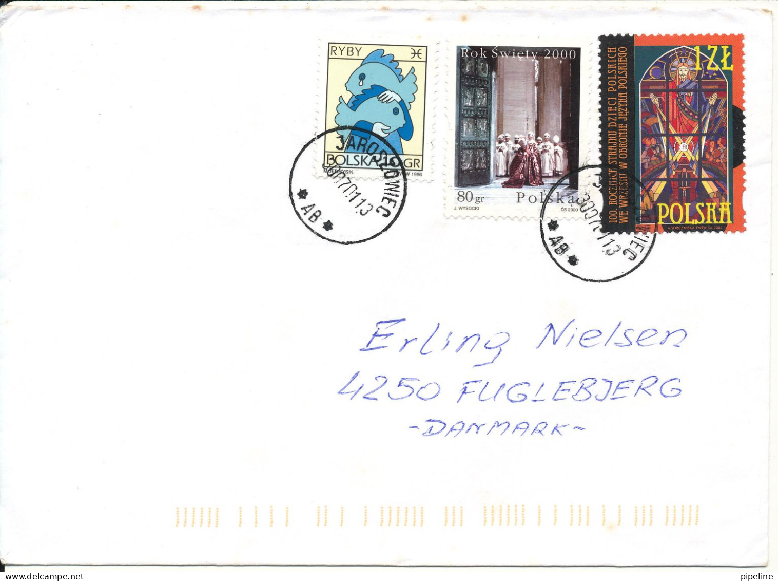 Poland Cover Sent To Denmark Jaroszowiec 30-7-2001 Topic Stamps - Briefe U. Dokumente