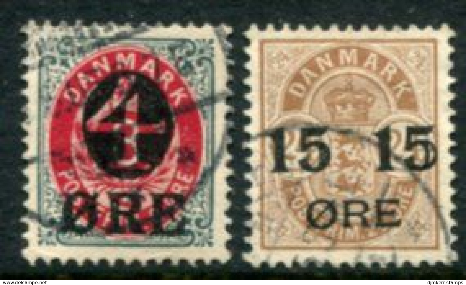 DENMARK 1904  Surcharges Used.  Michel 40Z-41 - Used Stamps